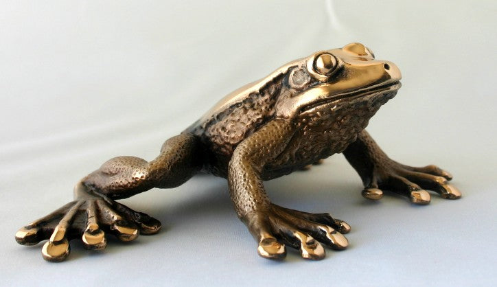 BELL FROG  foundry cast bronze